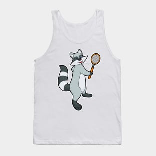 Racoon as Tennis player with Tennis racket Tank Top